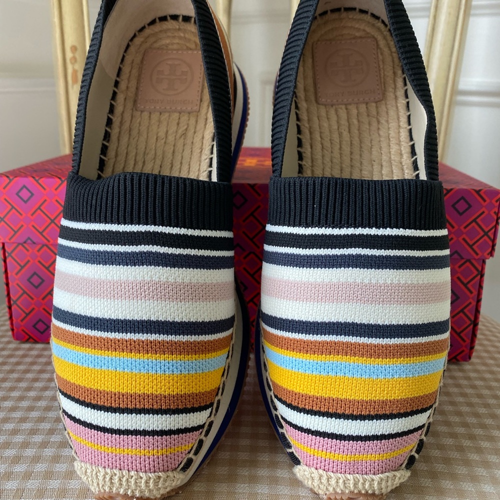 Tory Burch Daisy Slip-On Trainer Multicolor Striped Sneakers
